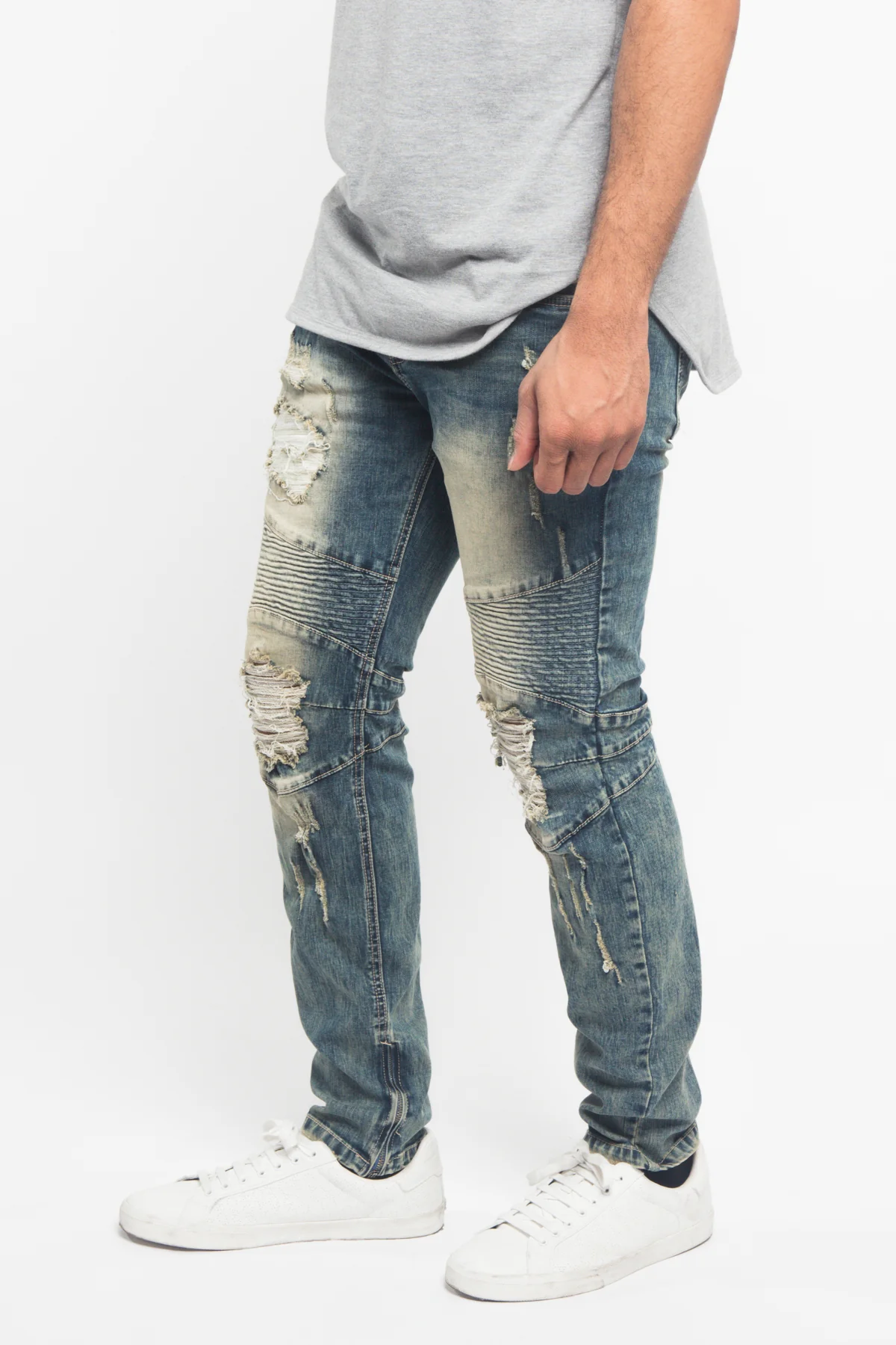 Distressed Scrunched Skinny Jeans - Image 17