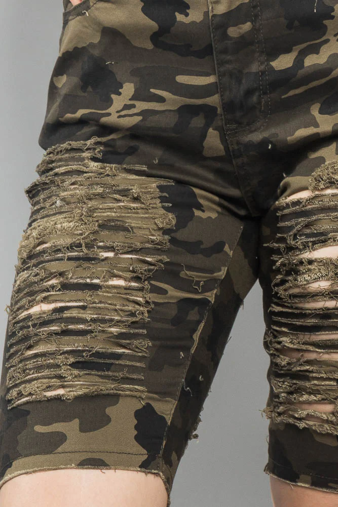 Double Sided Distressed Shorts - Image 10