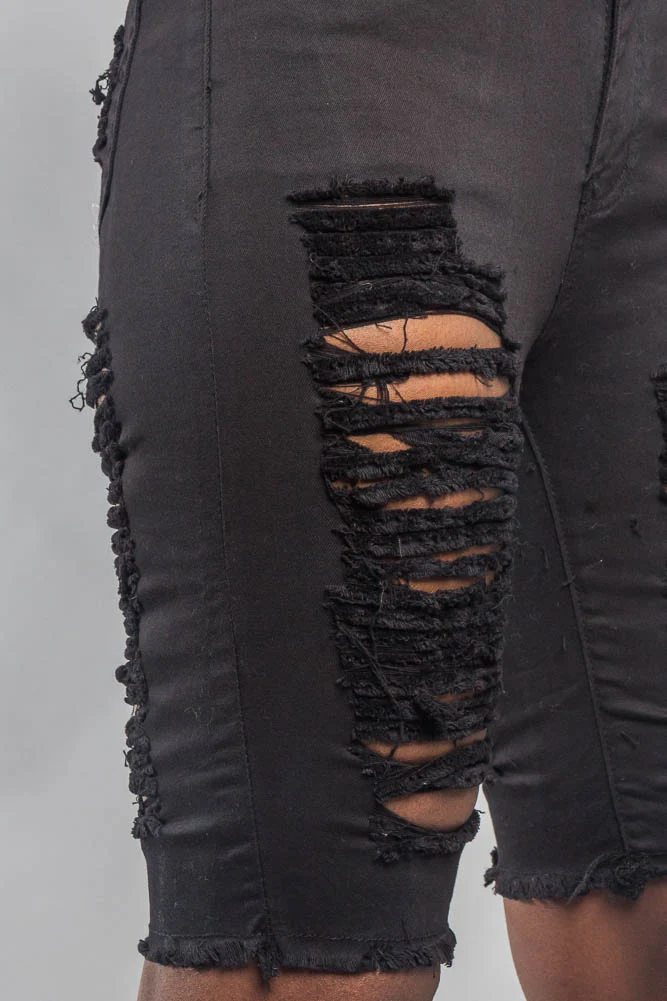 Double Sided Distressed Shorts - Image 5
