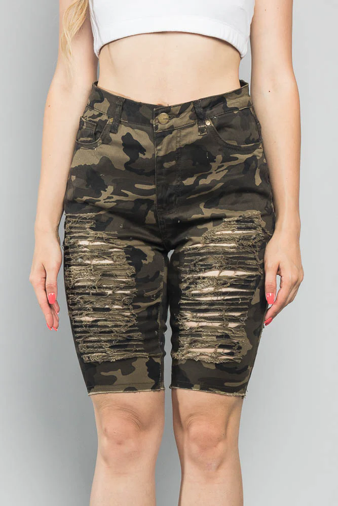 Double Sided Distressed Shorts - Image 6