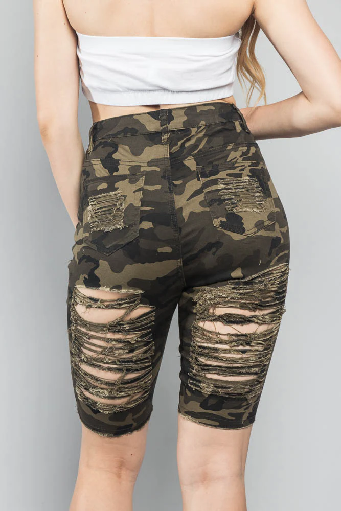 Double Sided Distressed Shorts - Image 8