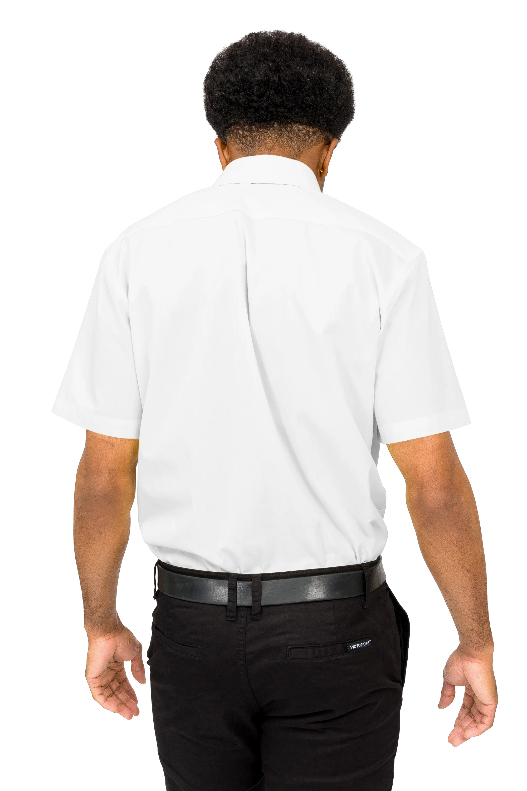 Men's Regular Fit Short Sleeve Solid Color Dress Shirts - Image 107