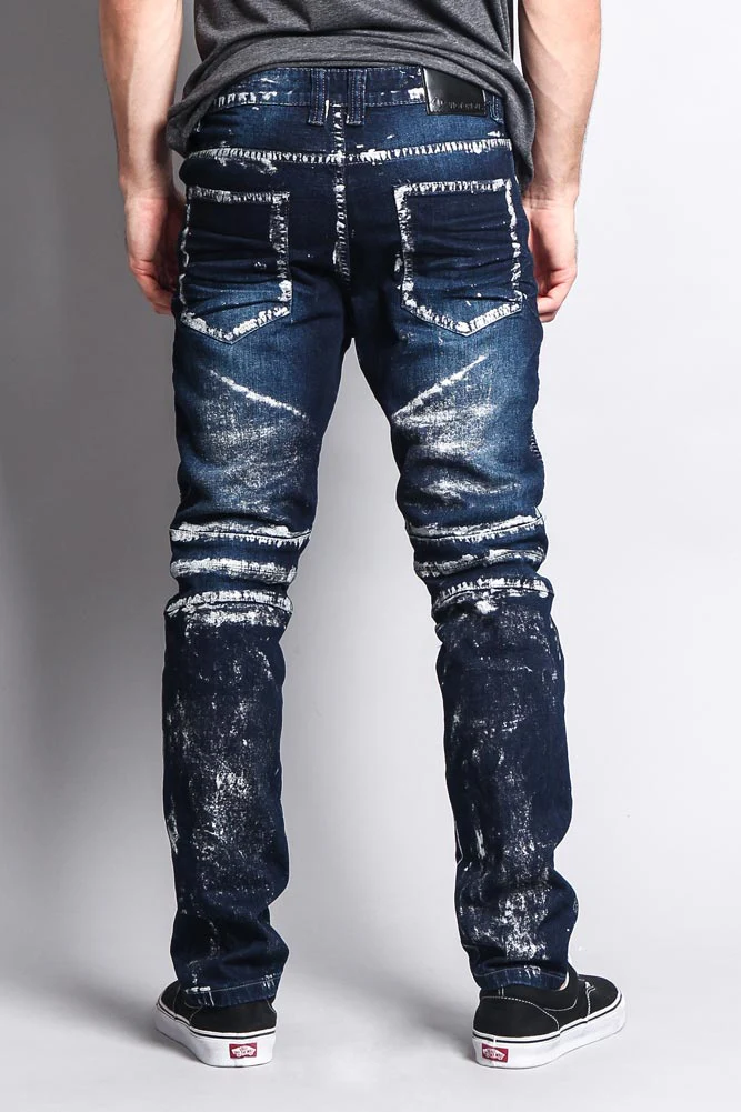 Foil Edge Biker Denim Jeans - Image 8