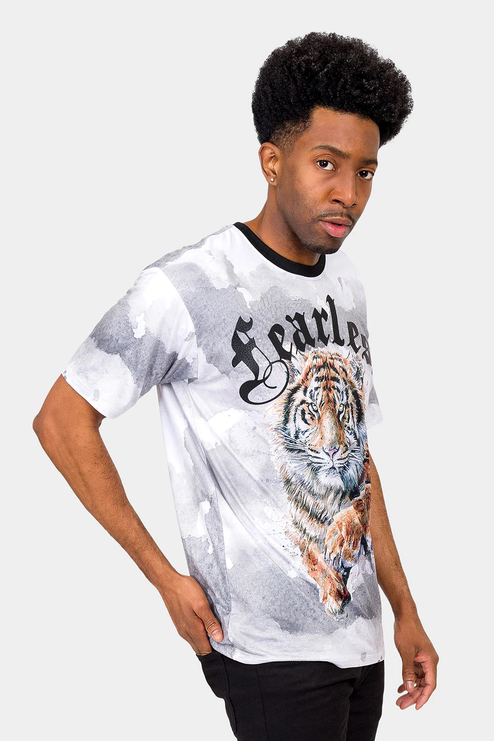 Embossed Fearless Tiger T-Shirt - Image 4