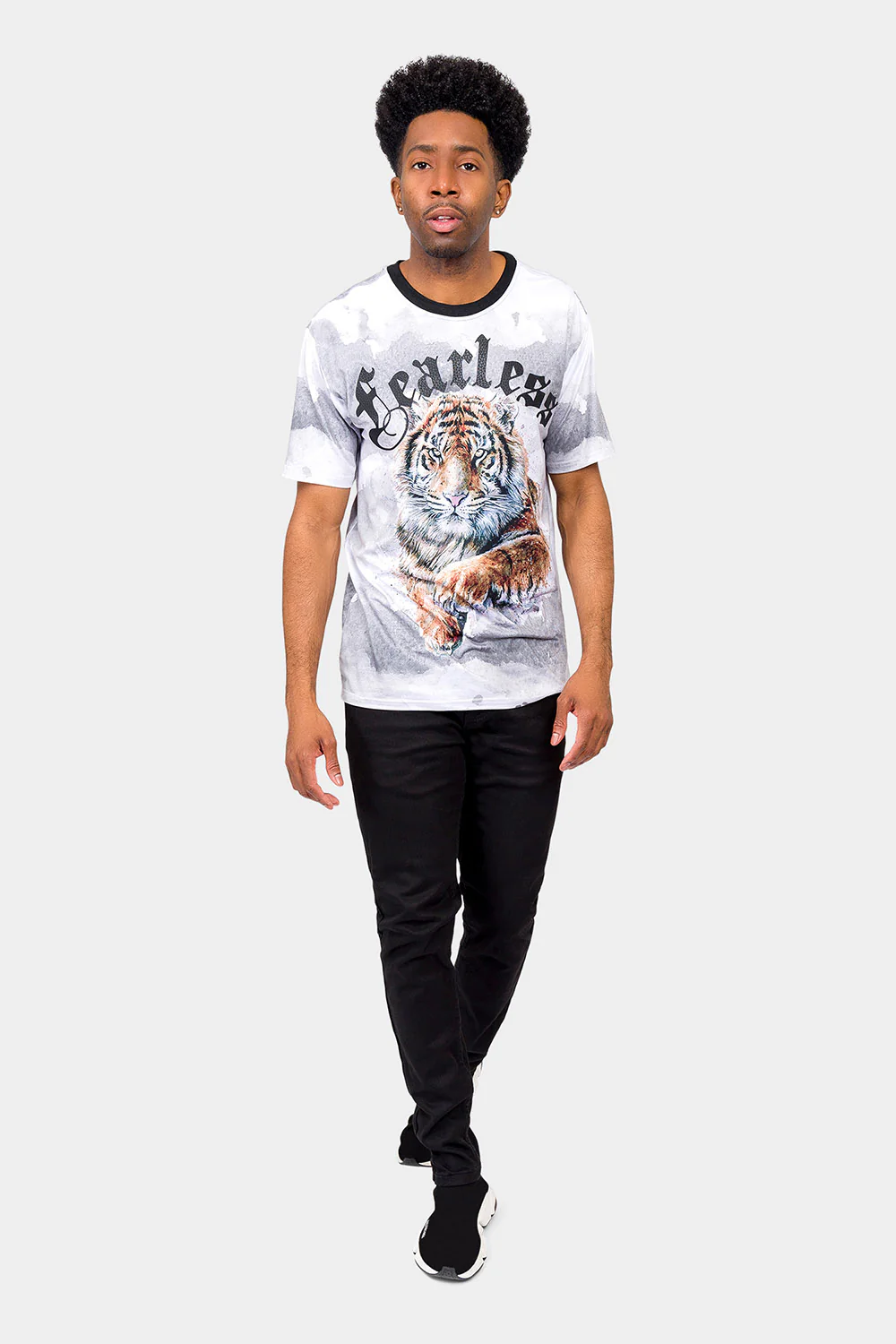 Embossed Fearless Tiger T-Shirt - Image 5