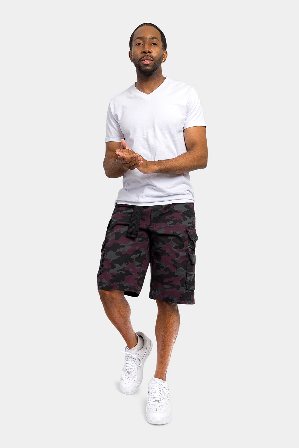 Essential Camo Relaxed Fit Chino Cargo Shorts - Image 15