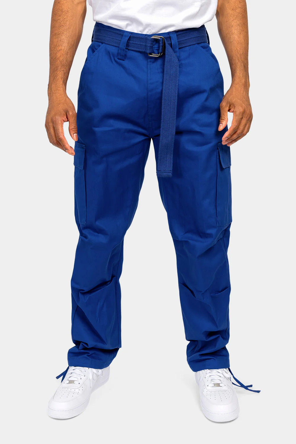 Essential Canvas Cargo Pants with Belt - Image 24