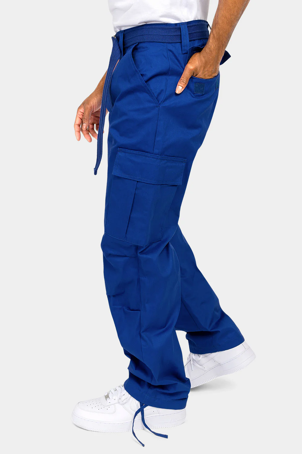Essential Canvas Cargo Pants with Belt - Image 25
