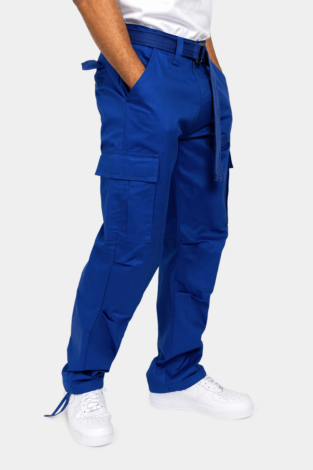 Essential Canvas Cargo Pants with Belt - Image 27
