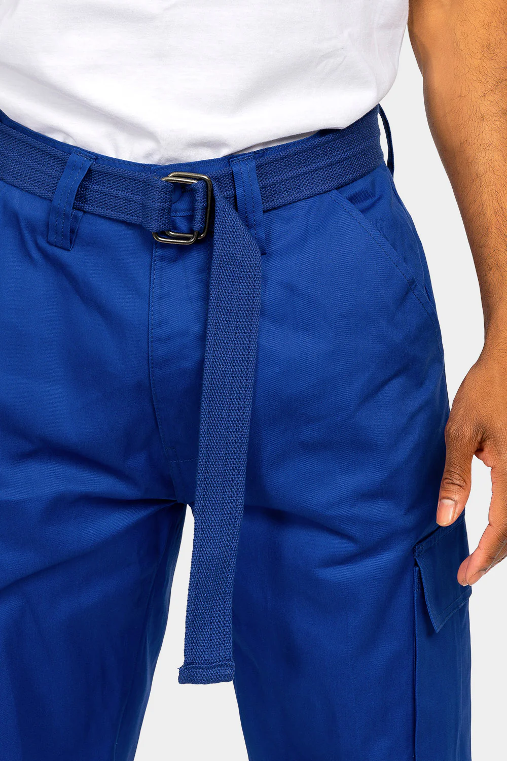 Essential Canvas Cargo Pants with Belt - Image 28