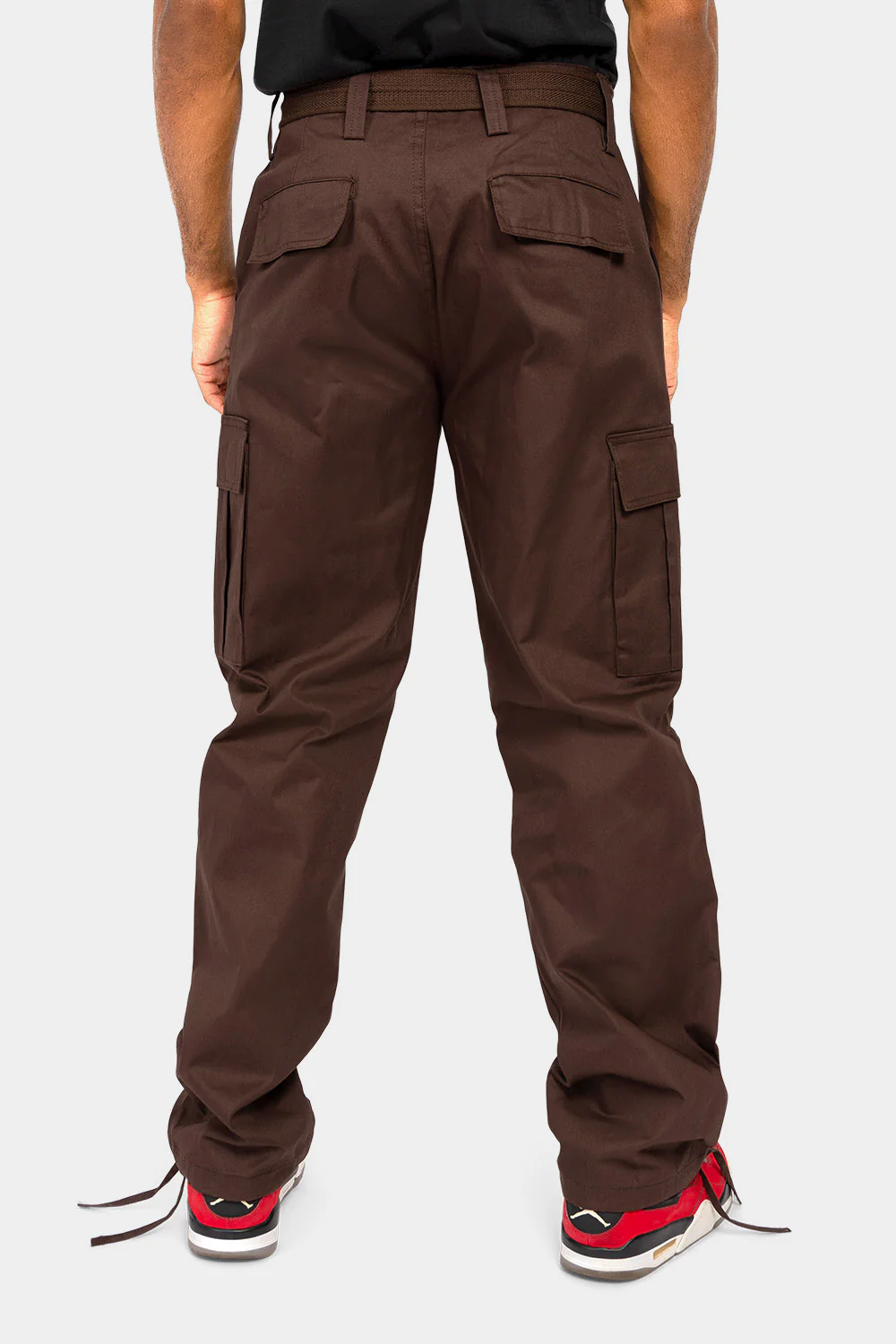 Essential Canvas Cargo Pants with Belt - Image 4
