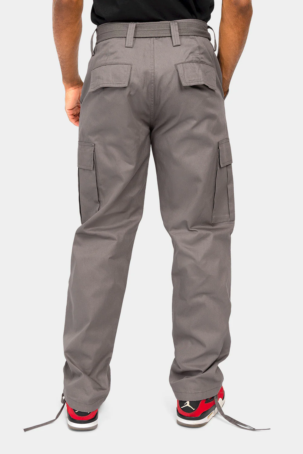 Essential Canvas Cargo Pants with Belt - Image 9