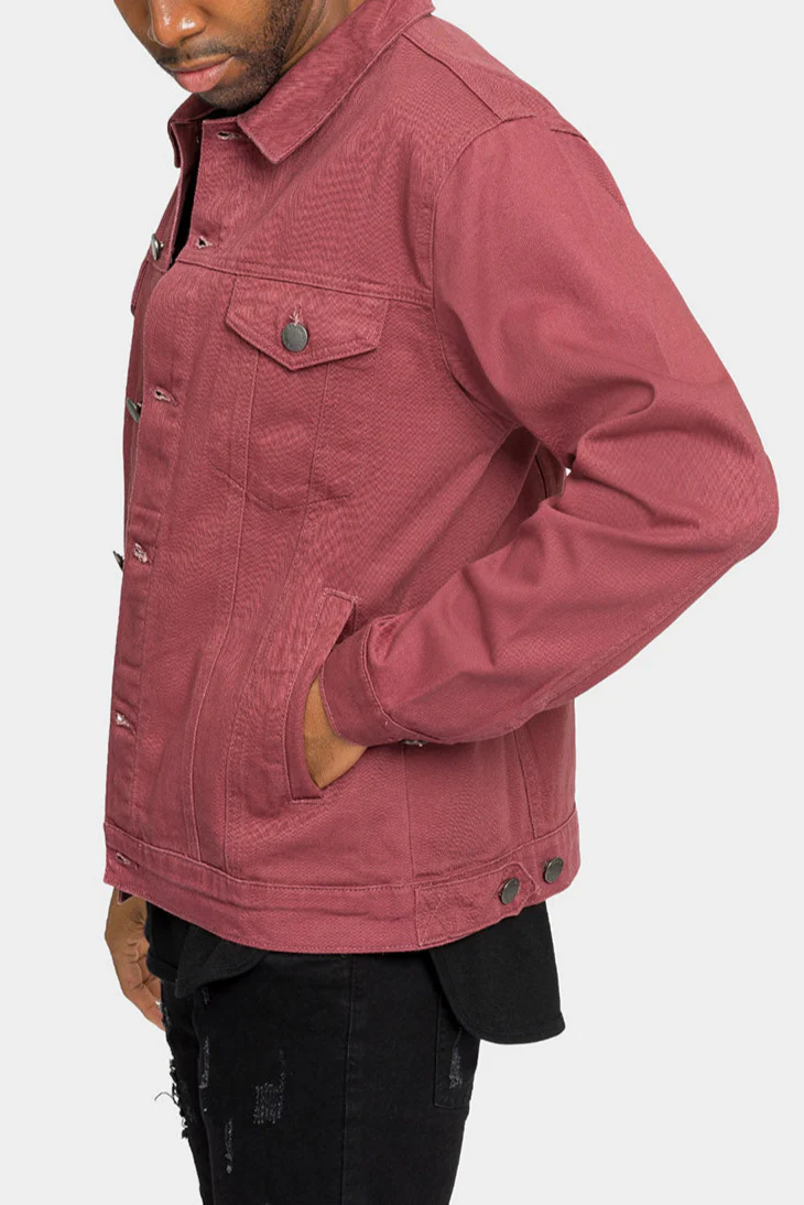 Essential Colored Denim Jacket - Image 3