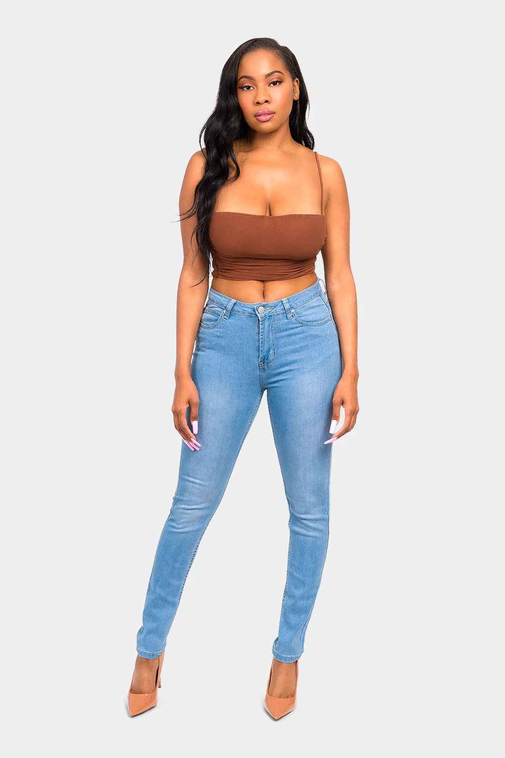 Essential High Rise Stretch Skinny Jeans - Image 10