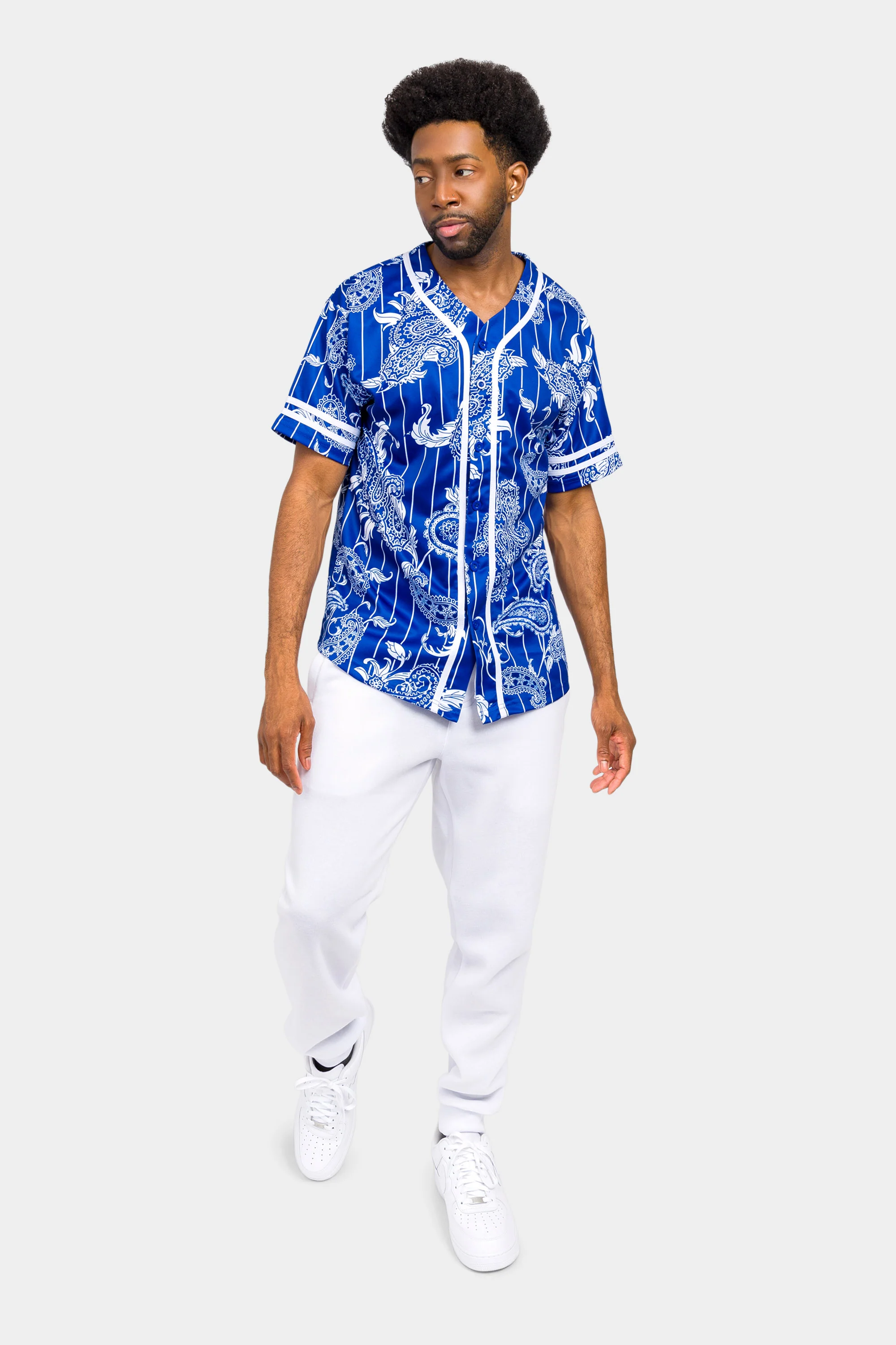 Essential Pinstripe Bandana Paisley Baseball Jersey - Image 10
