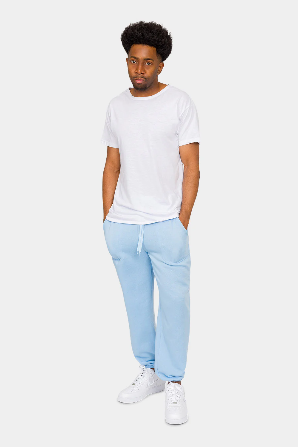 Essential Solid Lightweight Fleece Sweatpants - Image 35