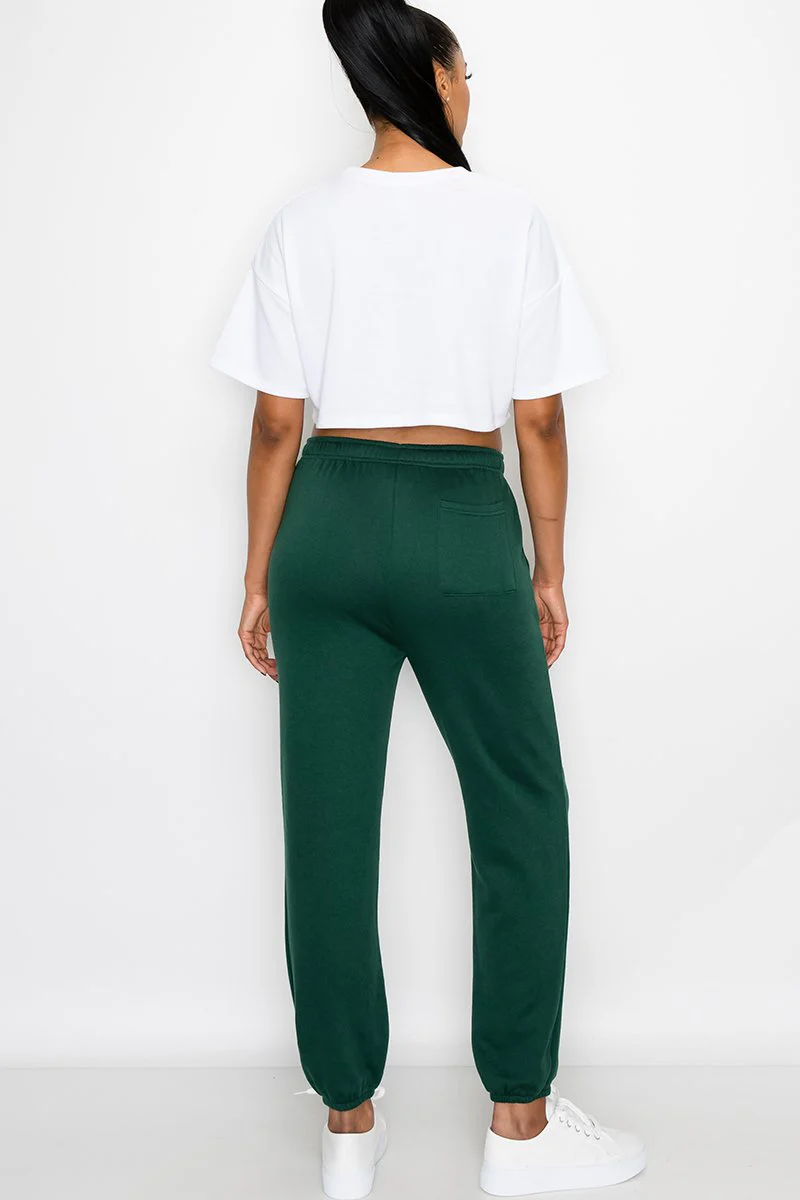 Essential Solid Lightweight Fleece Sweatpants - Image 10