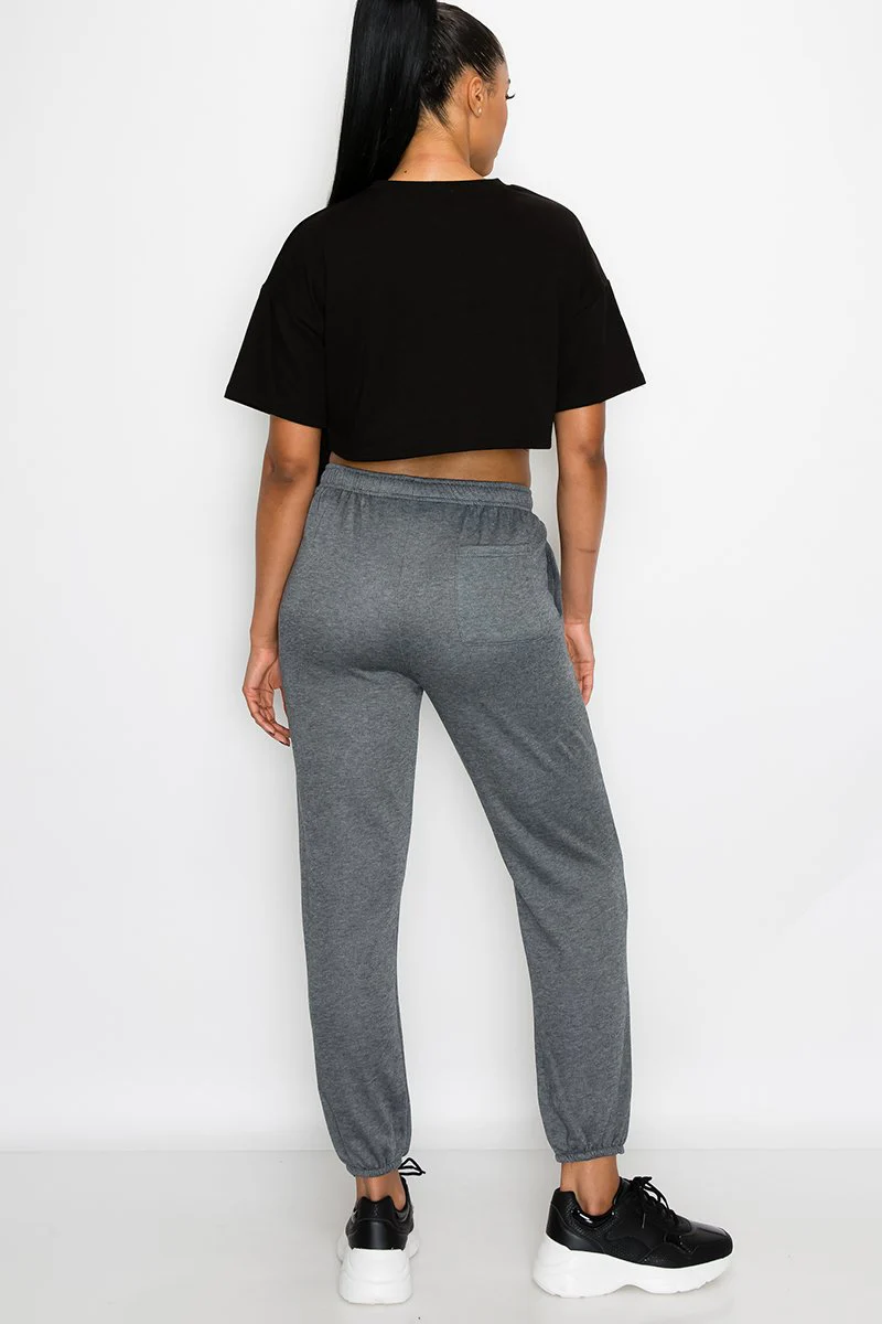 Essential Solid Lightweight Fleece Sweatpants - Image 12