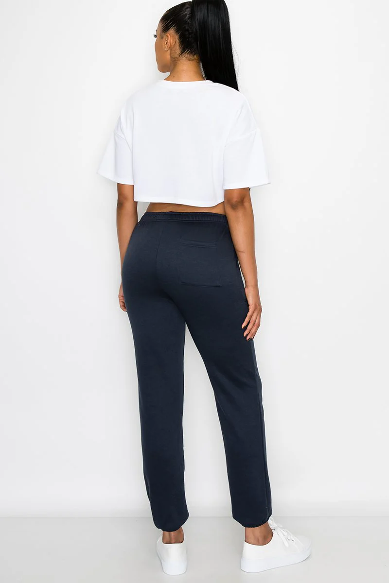 Essential Solid Lightweight Fleece Sweatpants - Image 16