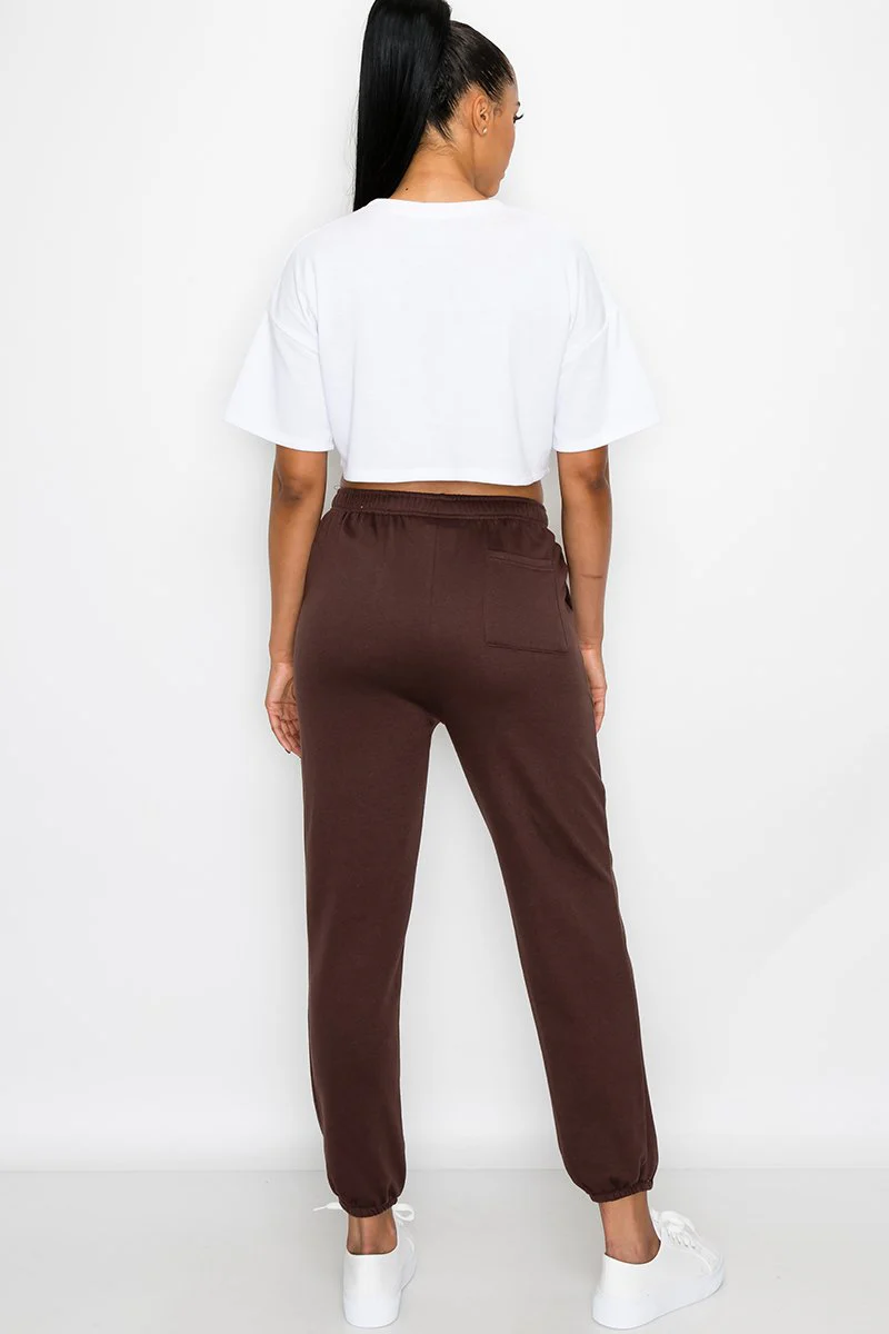 Essential Solid Lightweight Fleece Sweatpants - Image 6