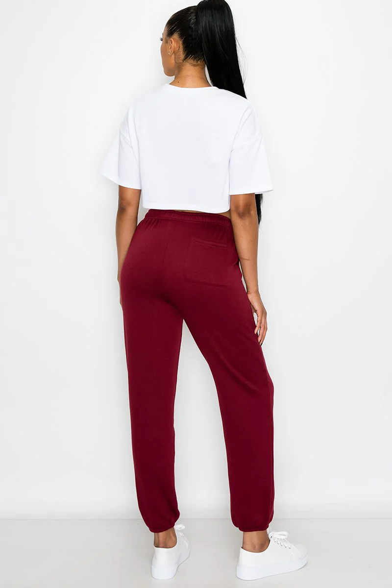 Essential Solid Lightweight Fleece Sweatpants - Image 8