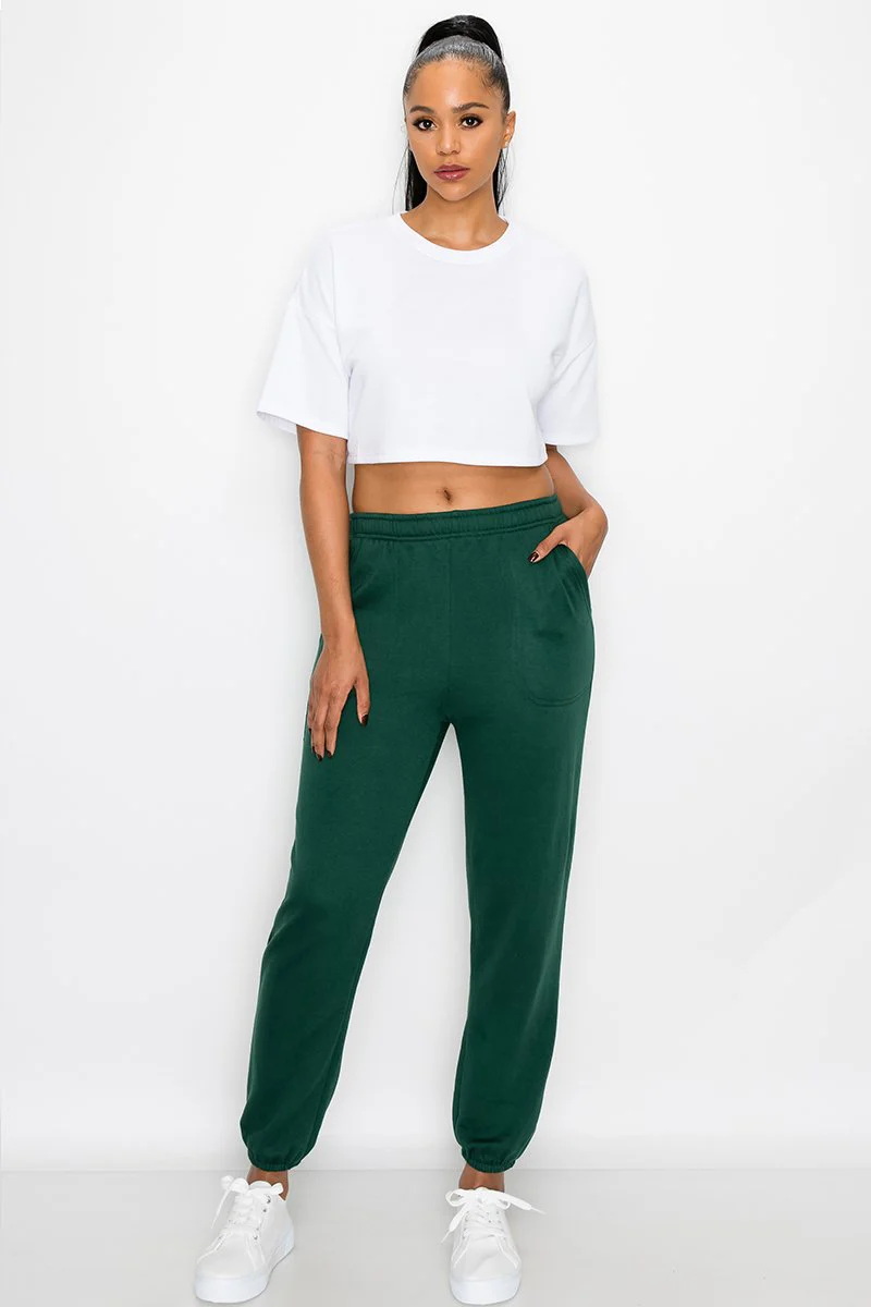 Essential Solid Lightweight Fleece Sweatpants - Image 9