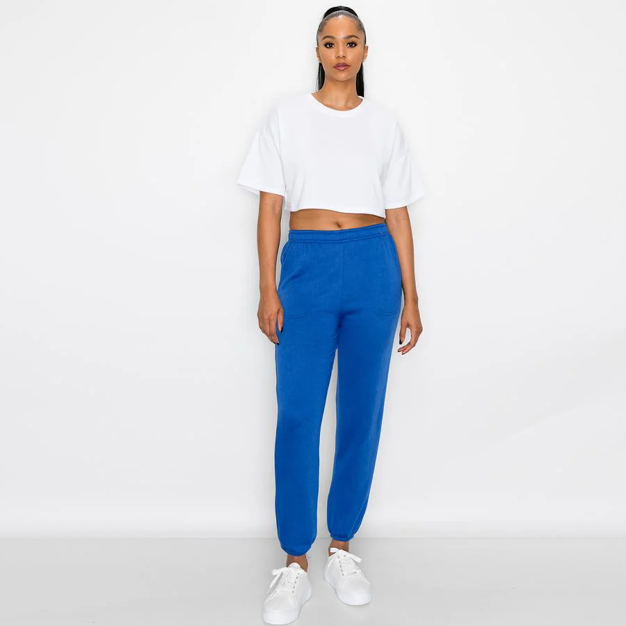 Essential Solid Lightweight Fleece Sweatpants - Image 11