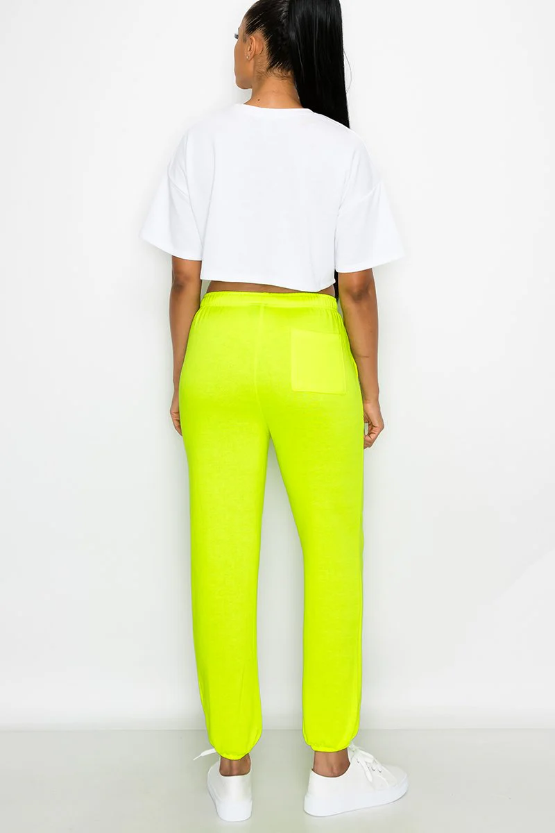 Essential Solid Lightweight Fleece Sweatpants - Image 4