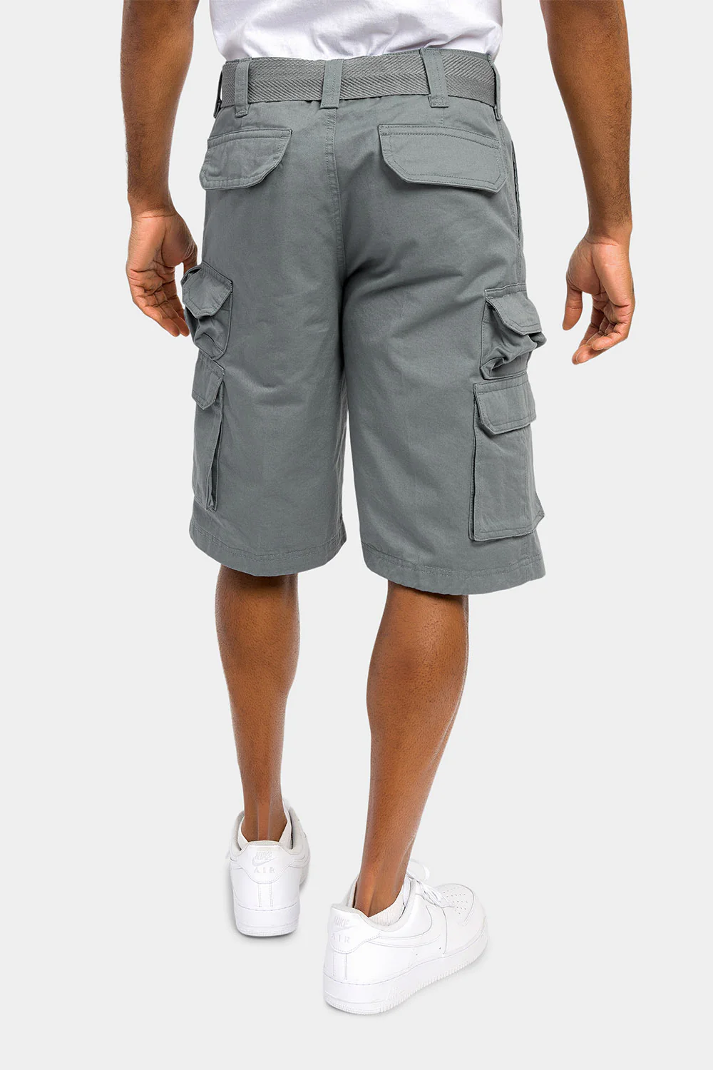 Essential Solid Relaxed Fit Chino Cargo Shorts - Image 4