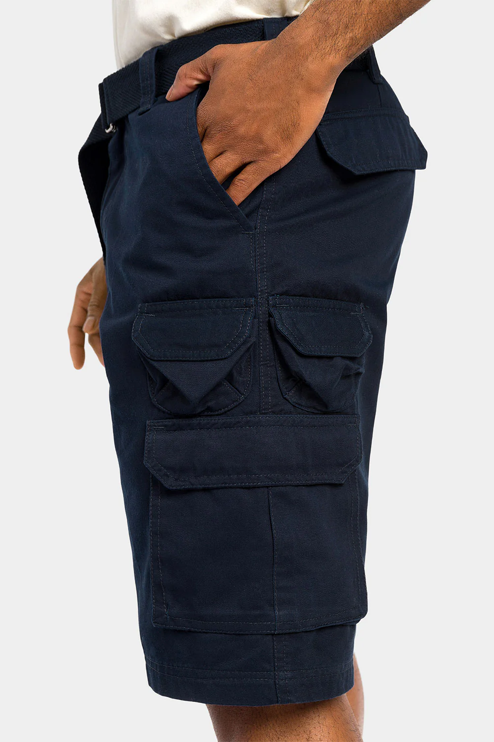 Essential Solid Relaxed Fit Chino Cargo Shorts - Image 21