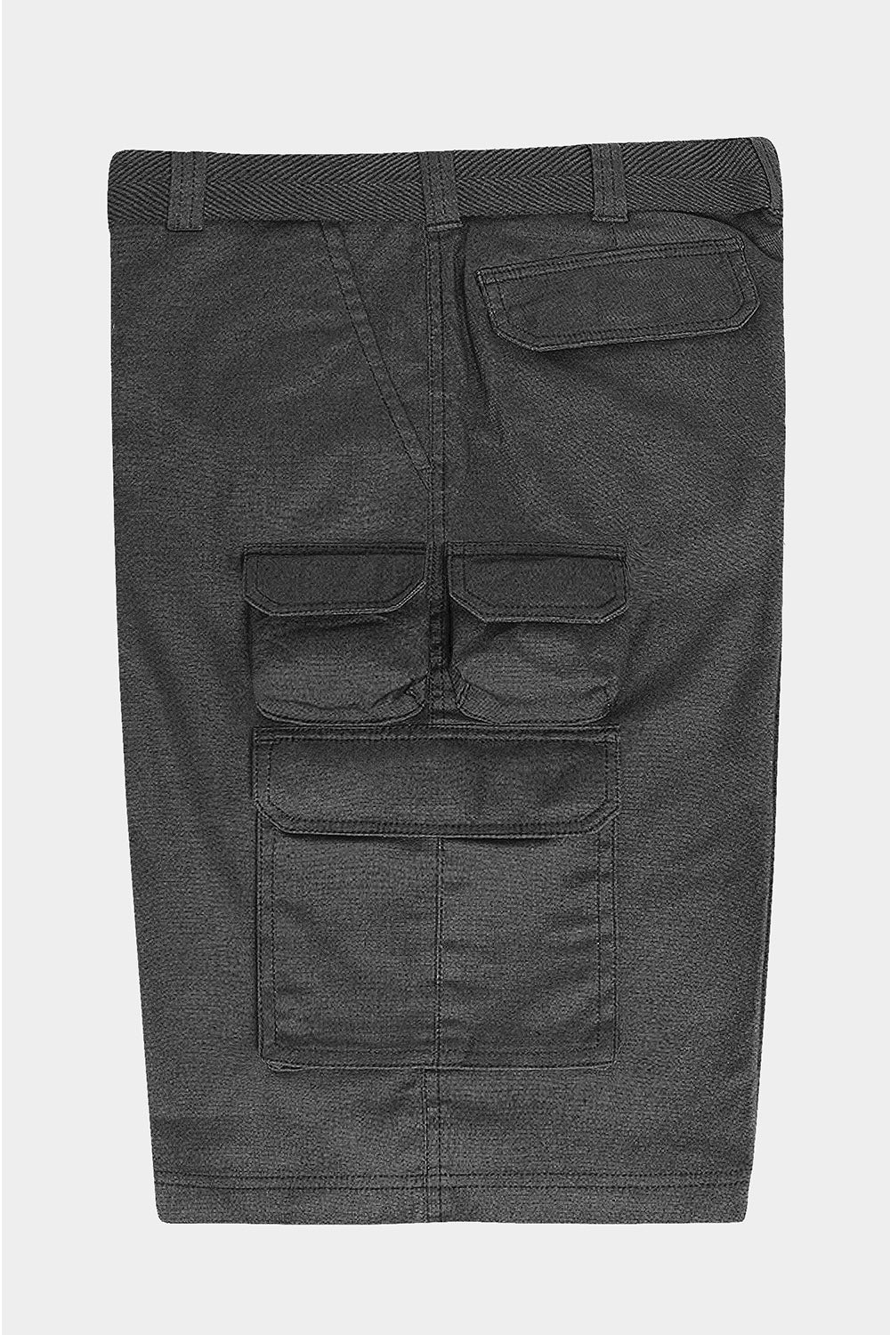Essential Solid Relaxed Fit Woven Cargo Shorts - Image 2