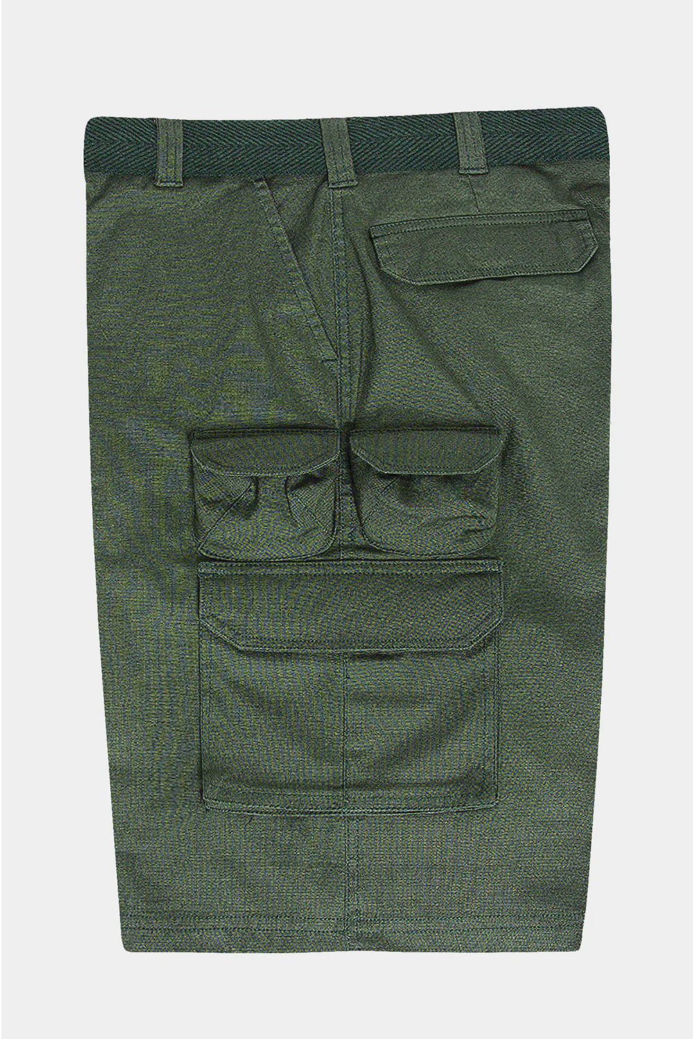 Essential Solid Relaxed Fit Woven Cargo Shorts - Image 3
