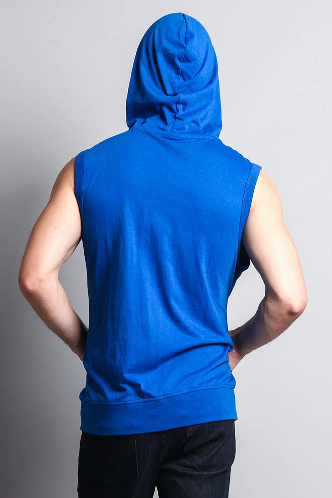 Eyelet Sleeveless Contrast Hoodie - Image 63