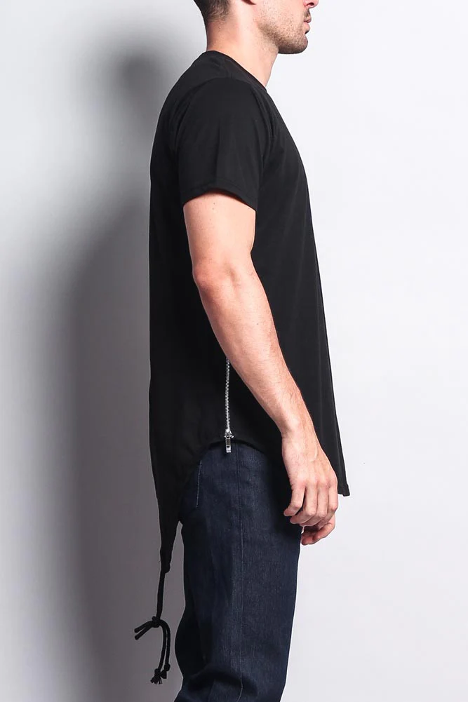 Fishtail Long Length Curved Hem T-Shirt - Image 5