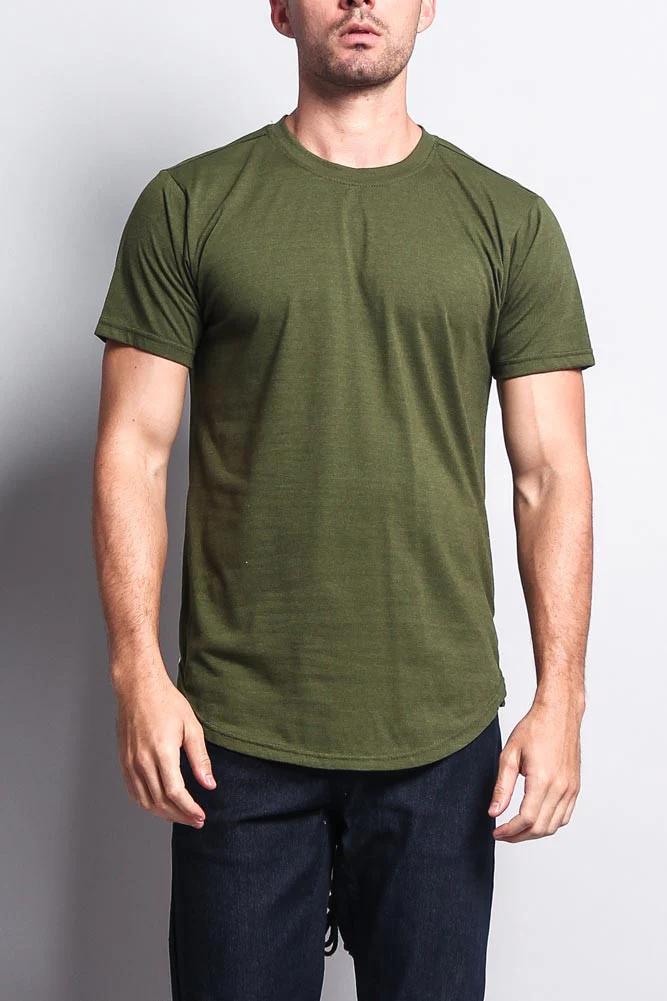 Fishtail Long Length Curved Hem T-Shirt - Image 7