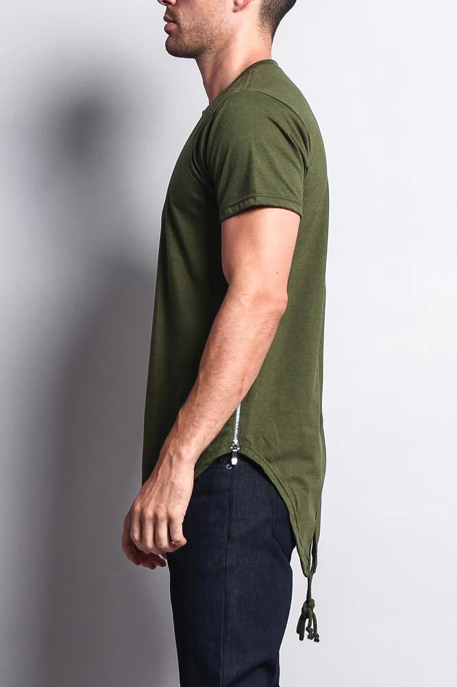 Fishtail Long Length Curved Hem T-Shirt - Image 8