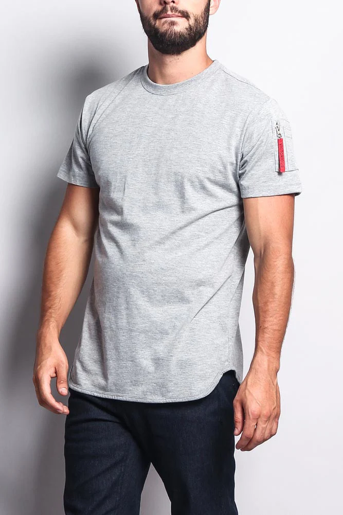 Flight MA-1 Long Length Curved Hem T-Shirt - Image 18