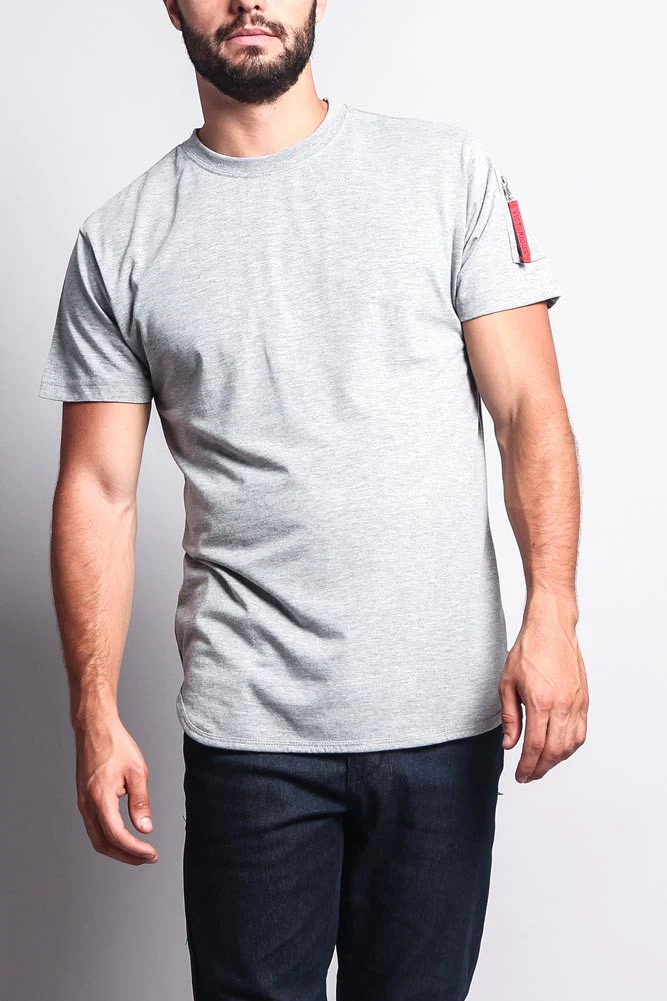 Flight MA-1 Long Length Curved Hem T-Shirt - Image 20