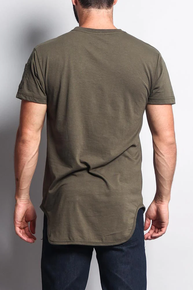 Flight MA-1 Long Length Curved Hem T-Shirt - Image 23