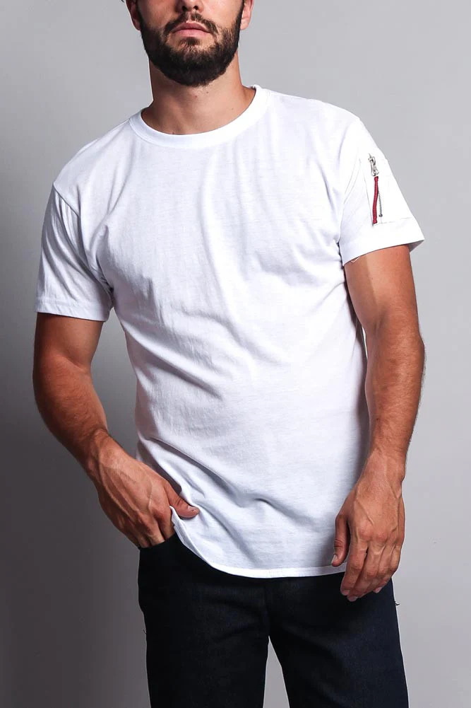 Flight MA-1 Long Length Curved Hem T-Shirt - Image 34