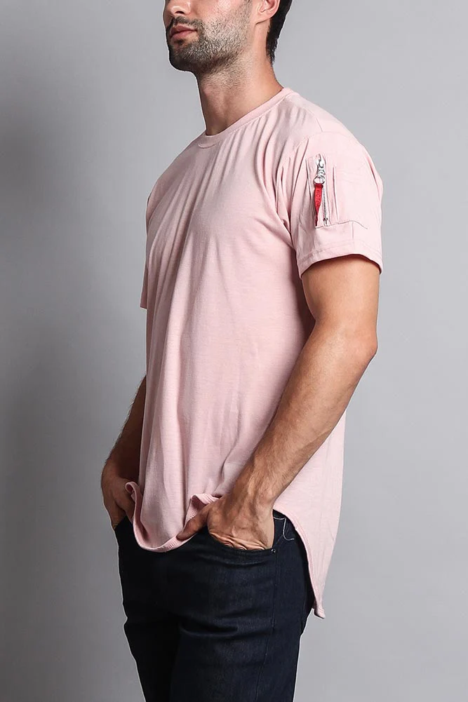 Flight MA-1 Long Length Curved Hem T-Shirt - Image 37
