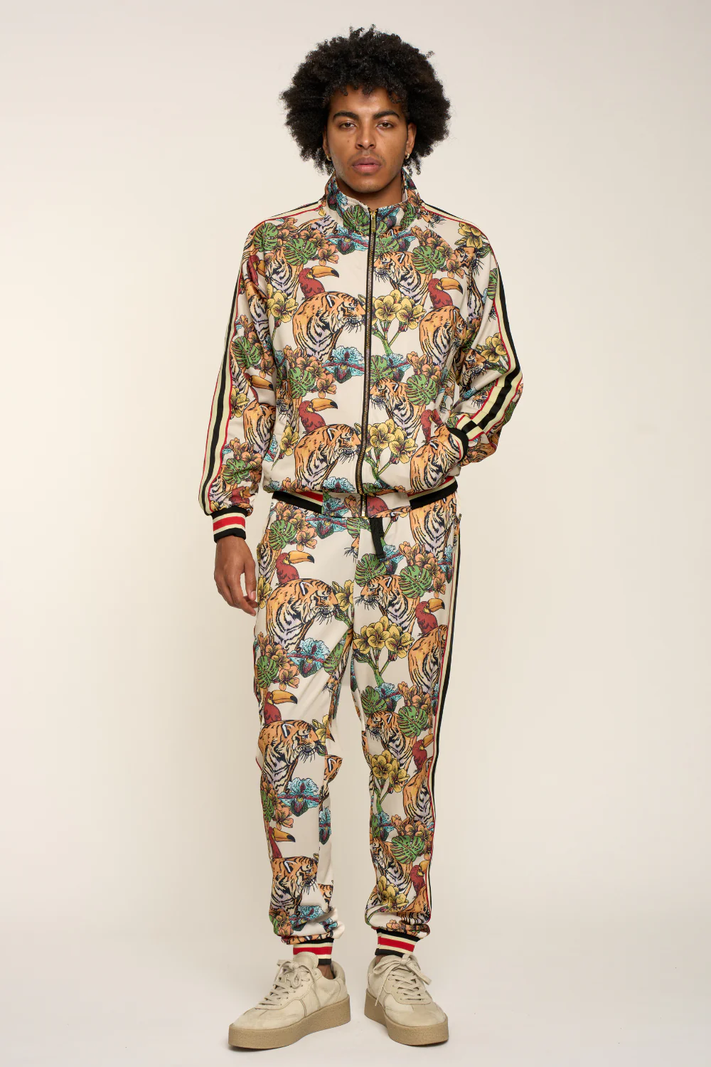 G Striped Floral Tiger Track Suit Set - Image 2