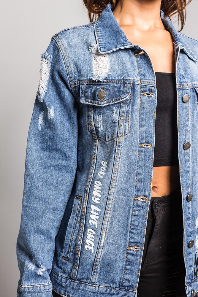 Good Times Savage Tiger Denim Jean Jacket - Image 11