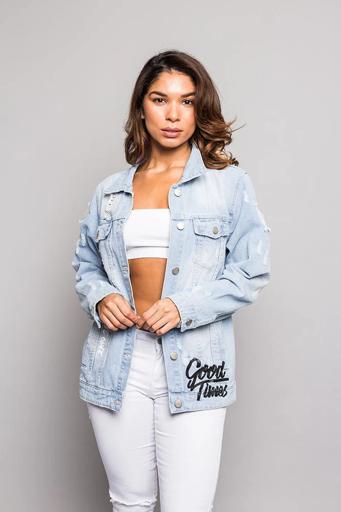 Good Times Savage Tiger Denim Jean Jacket - Image 2