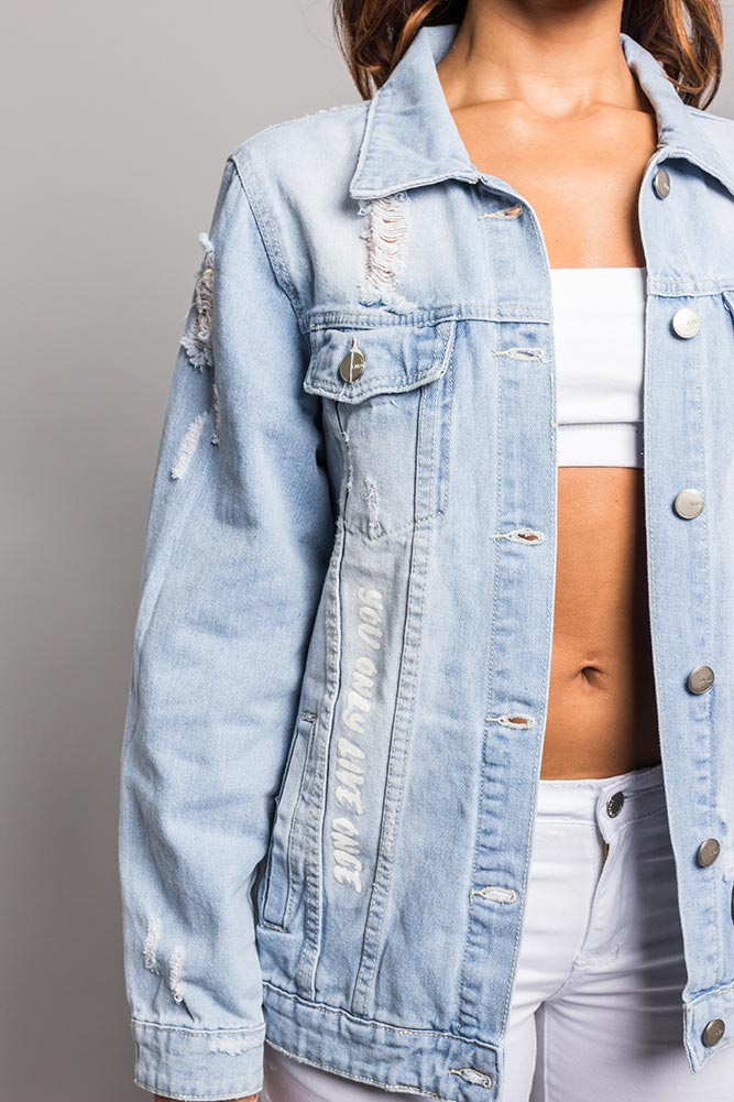 Good Times Savage Tiger Denim Jean Jacket - Image 5
