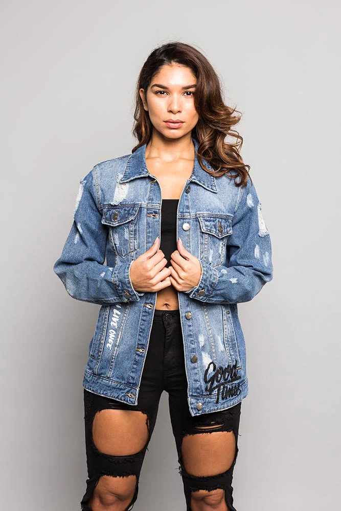 Good Times Savage Tiger Denim Jean Jacket - Image 7