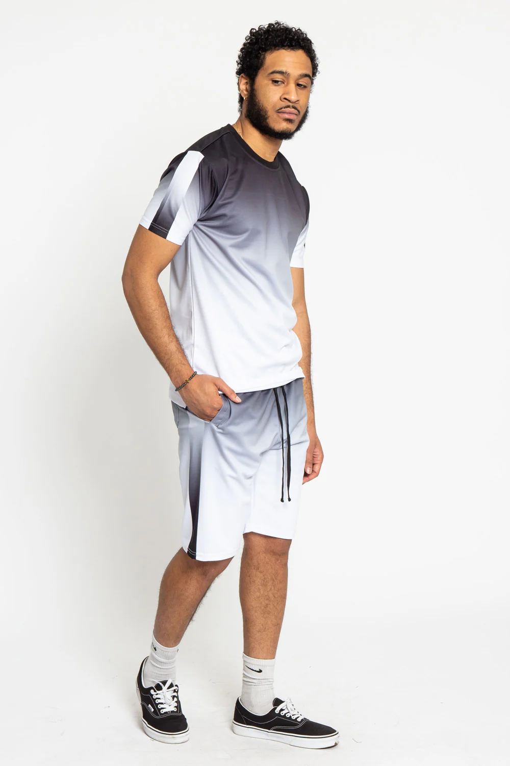 Gradient Ombre T-Shirt and Shorts Set - Image 6