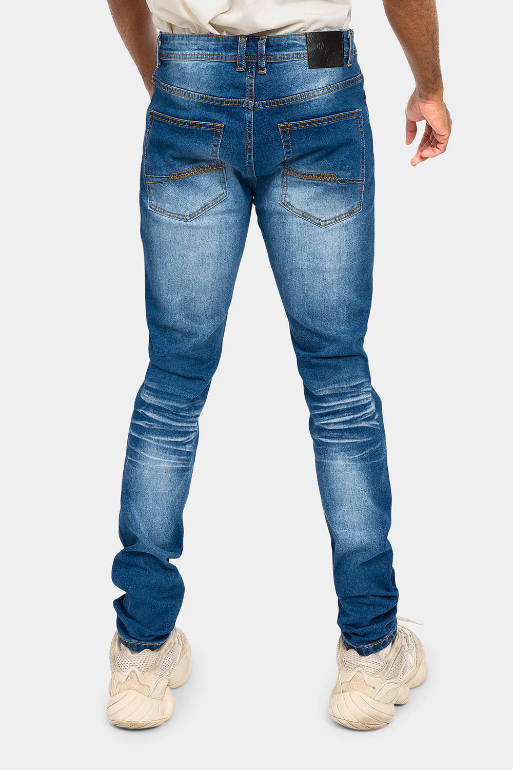 Graffiti Faded Washed Denim Jeans - Image 8