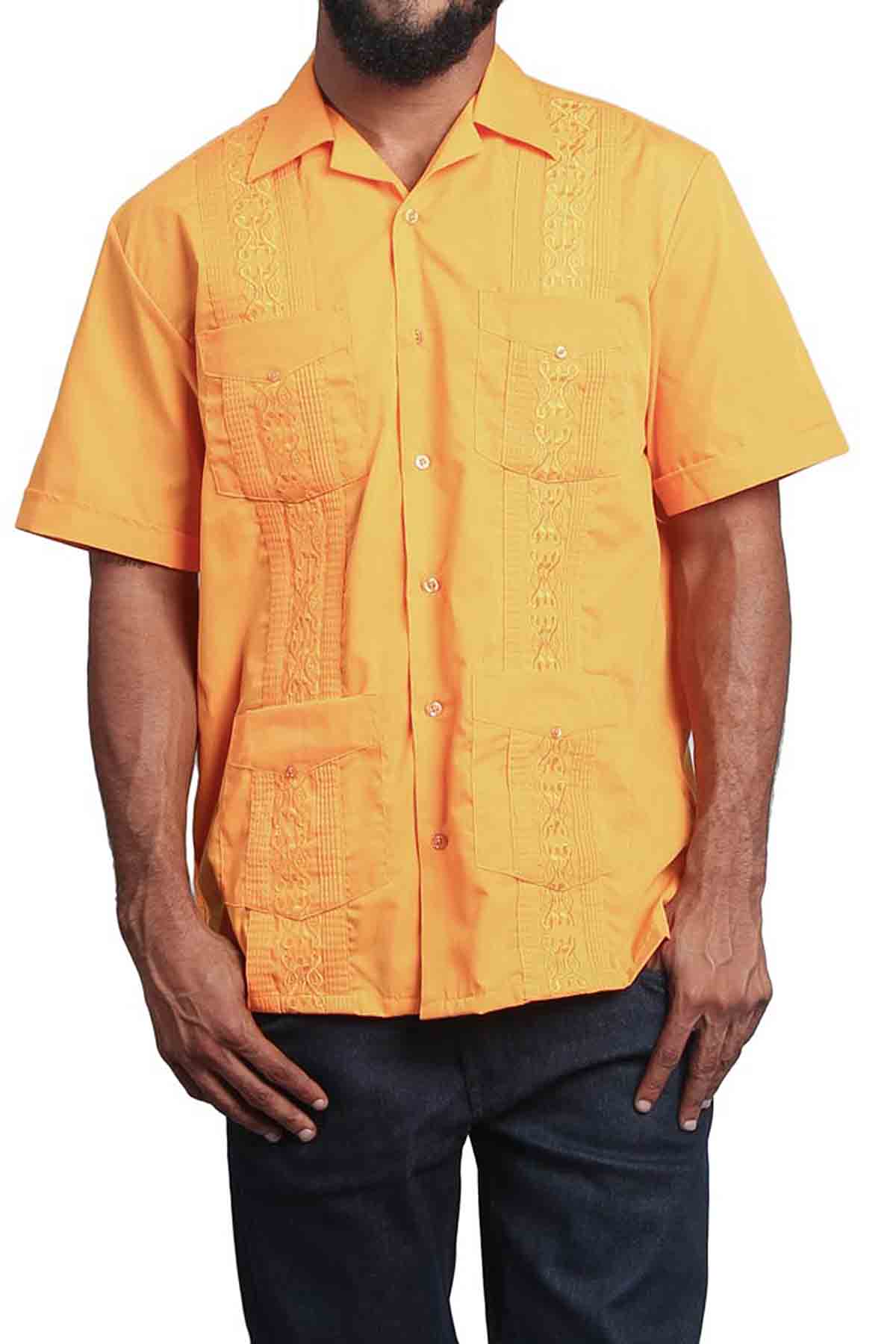 Guayabera Embroidered Pleated Cuban Shirt - Image 101