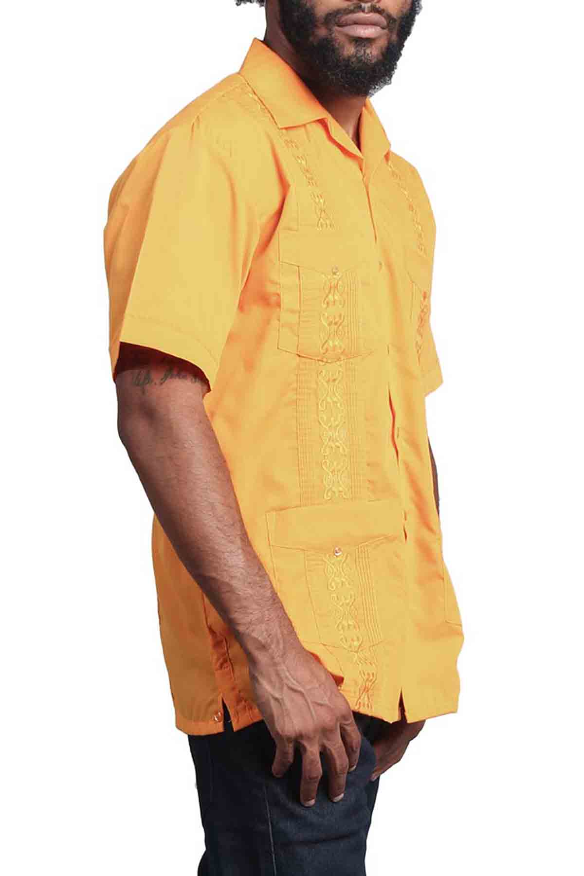 Guayabera Embroidered Pleated Cuban Shirt - Image 103